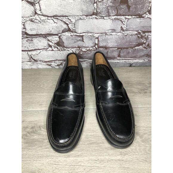 G.H Bass Weejuns Black Leather Handsewn Penny Dress Loafer Shoes Men 12D US/45EU - Picture 12 of 16